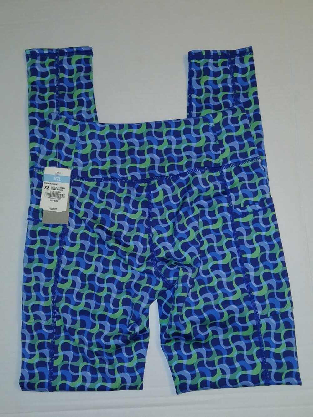 J.McLaughlin Rhonda Ocean Ribbon Leggings, Blue & Green - Picture 4 of 6